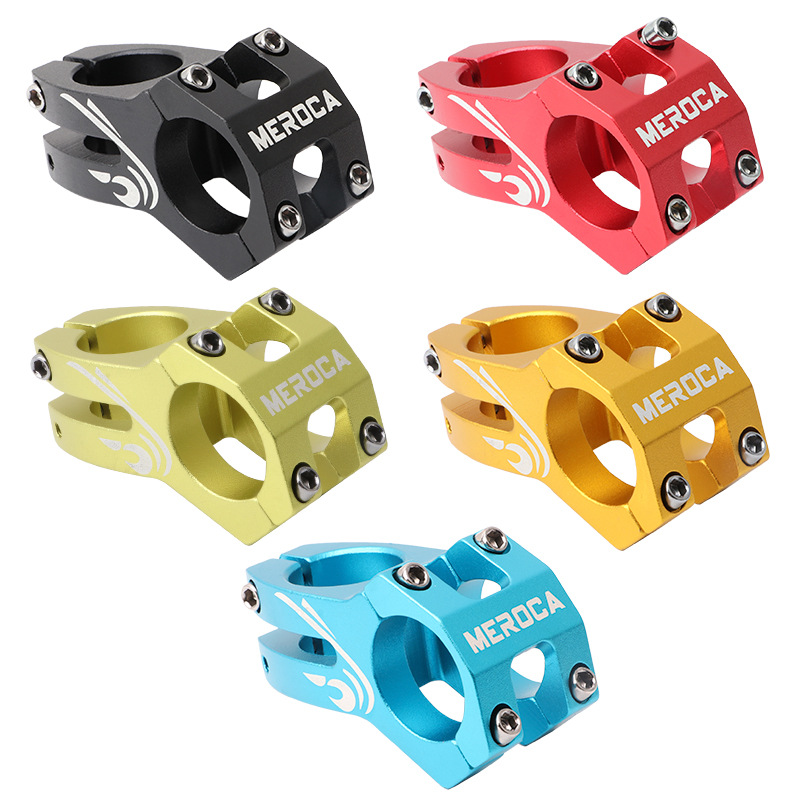 Mountain Biking Blue Mountains - MEROCA 31.8*45MM マウンテンロードバイク中空ステム アルミ合金ショートステムチューブ 自転車ハンドルバーステム ブルー