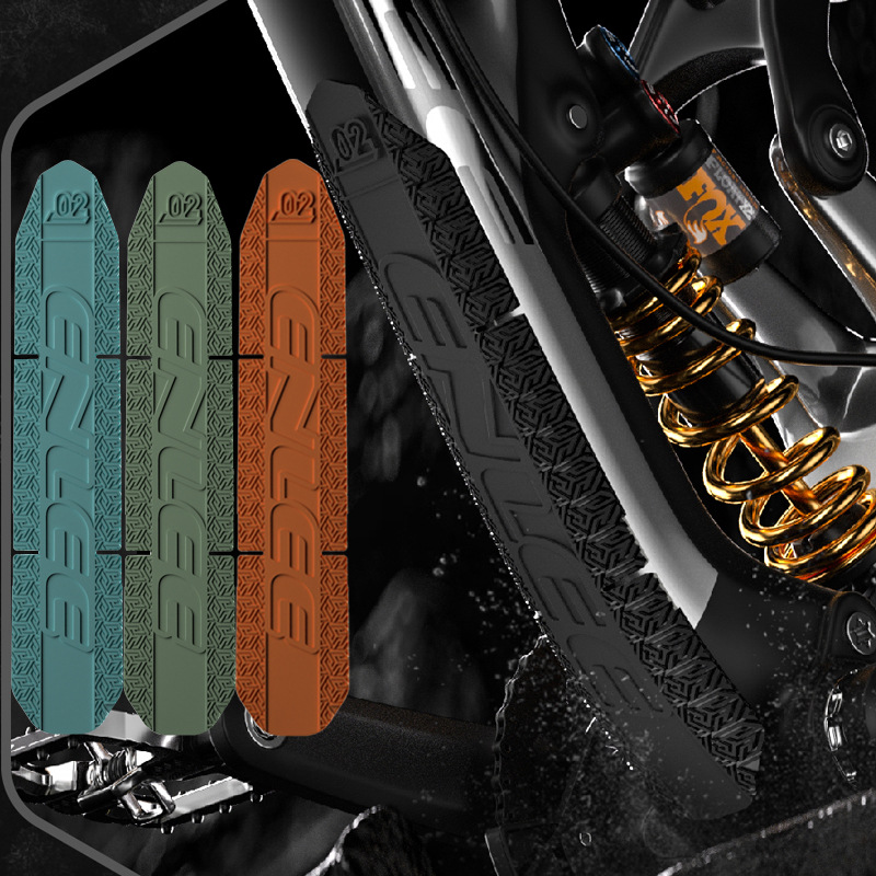 Mountain Biking Quotes - ENLEE マウンテンバイクフレーム ダウンチューブプロテクターステッカー、シリコン3Mボトムパッド、耐衝撃・防水保護シート