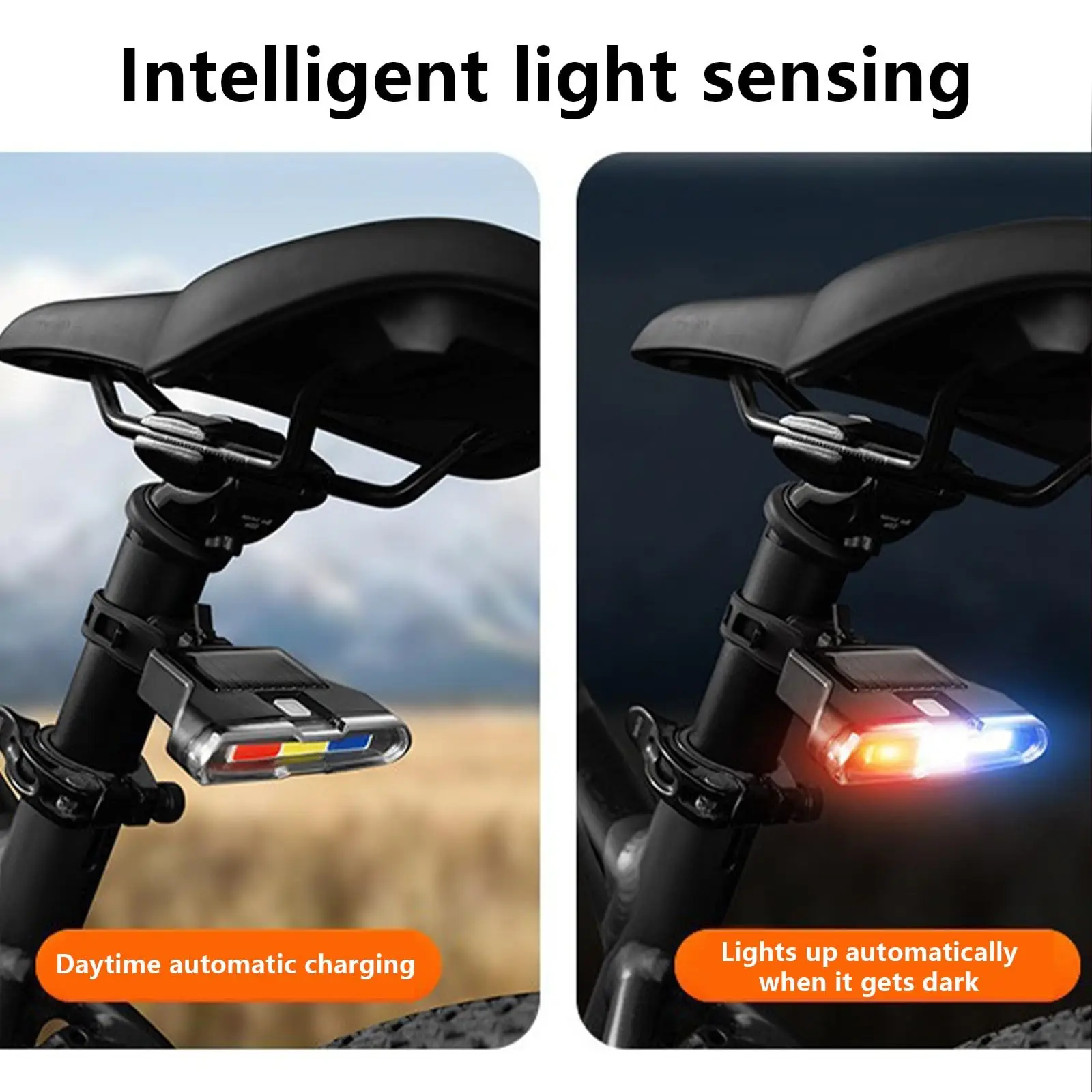 USBとソーラー電源で駆動する防水自転車テールライト、マウン - Mountain Biking Blue Mountains のレビューと価格