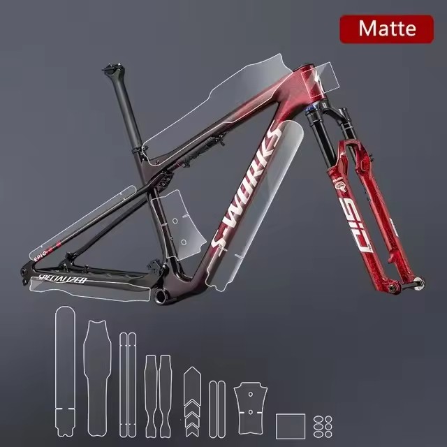 ロードバイクフレーム用デカール 透明な傷防止プロテクター 自 - Mountain Biking Quotes のレビューと価格