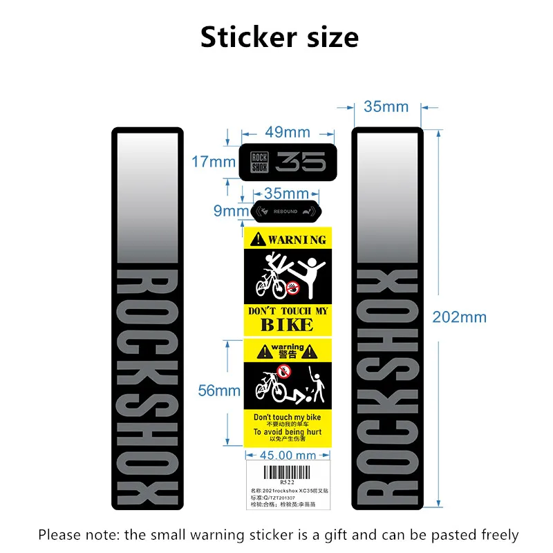 Rockshox XC35 マウンテンバイクフォークステッカ - Mountain Biking Quotes のレビューと価格